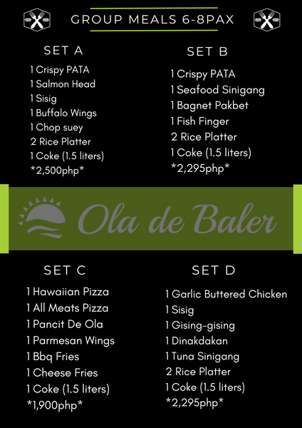 OLA Group Meals 6-8 PAX