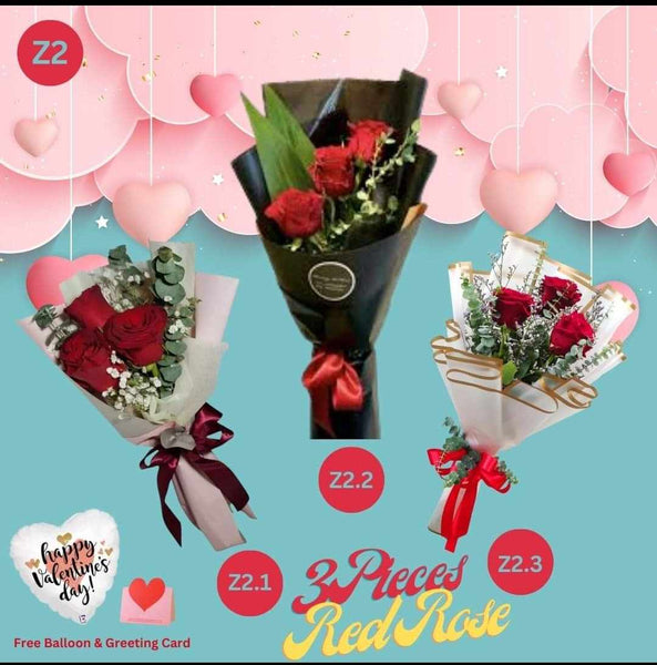 STAN 3pc Red Rose