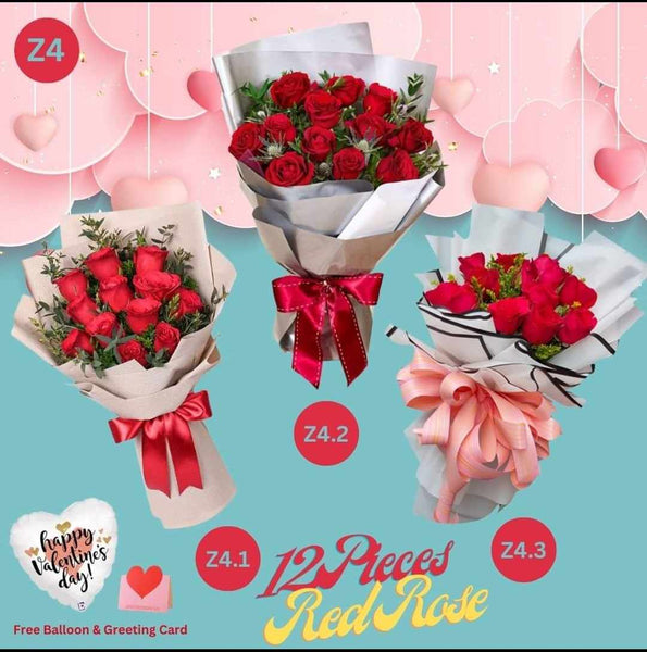 STAN 12pcs Red Rose