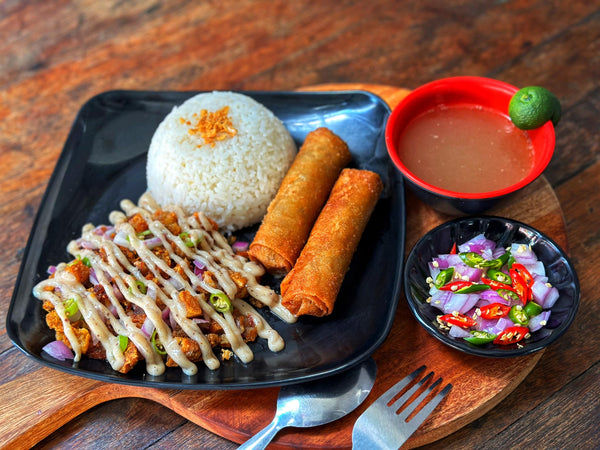 SM Lumpia with Sisig rice