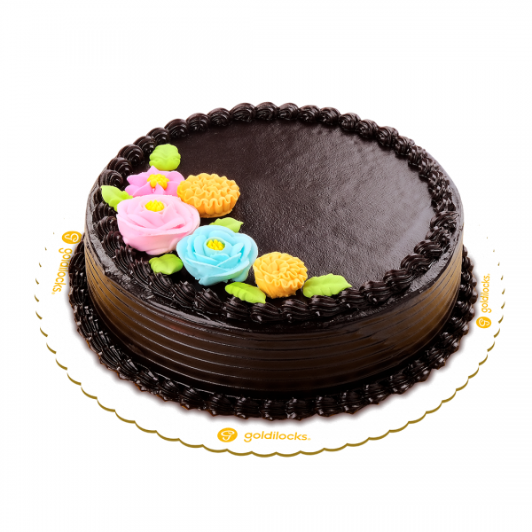 GOLDI PASTEL BLOOMS CHOCOLATE 9" ROUND