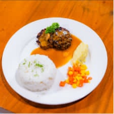 CB-BURGER STEAK W/ RICE