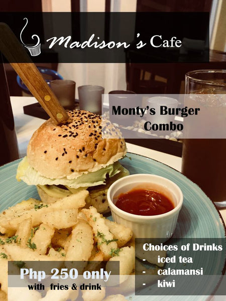 Monty's Burger Combo with Fries and Drink