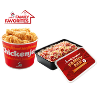 Jollibee Chickenjoy w/ Family Pan Spaghetti