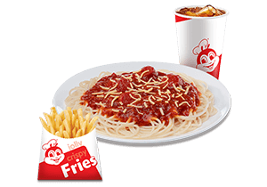 Jollibee Spaghetti with Fries