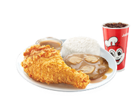 1-pc Chickenjoy w/ Burger Steak